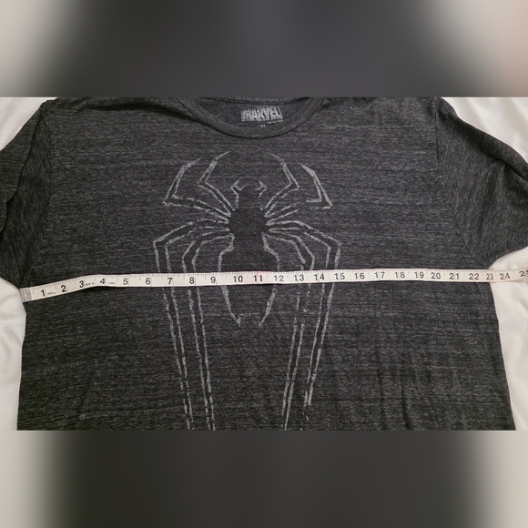 MARVEL Charcoal Spiderman Print T-shirt Men's Size Size XL - Picture 4 of 5
